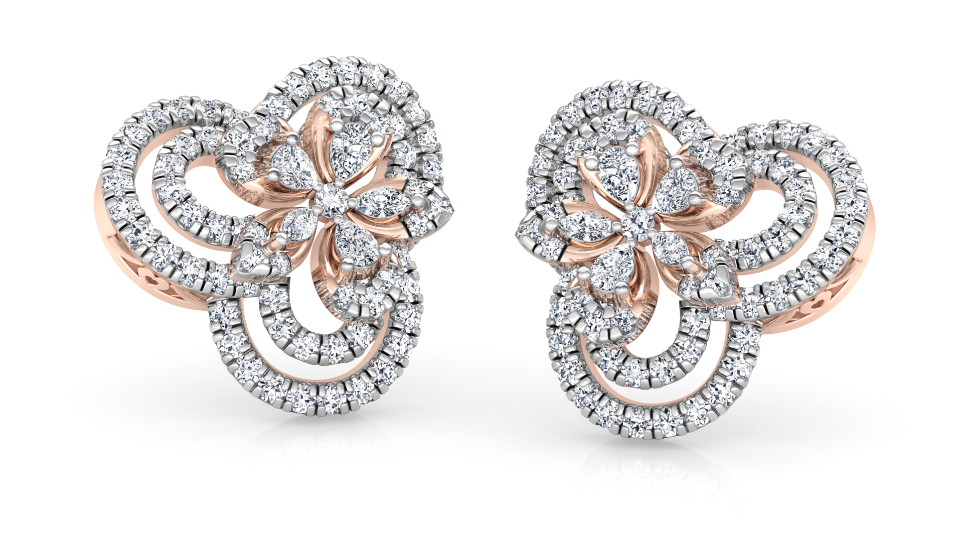 Designer Trendy Gold Diamond Earring