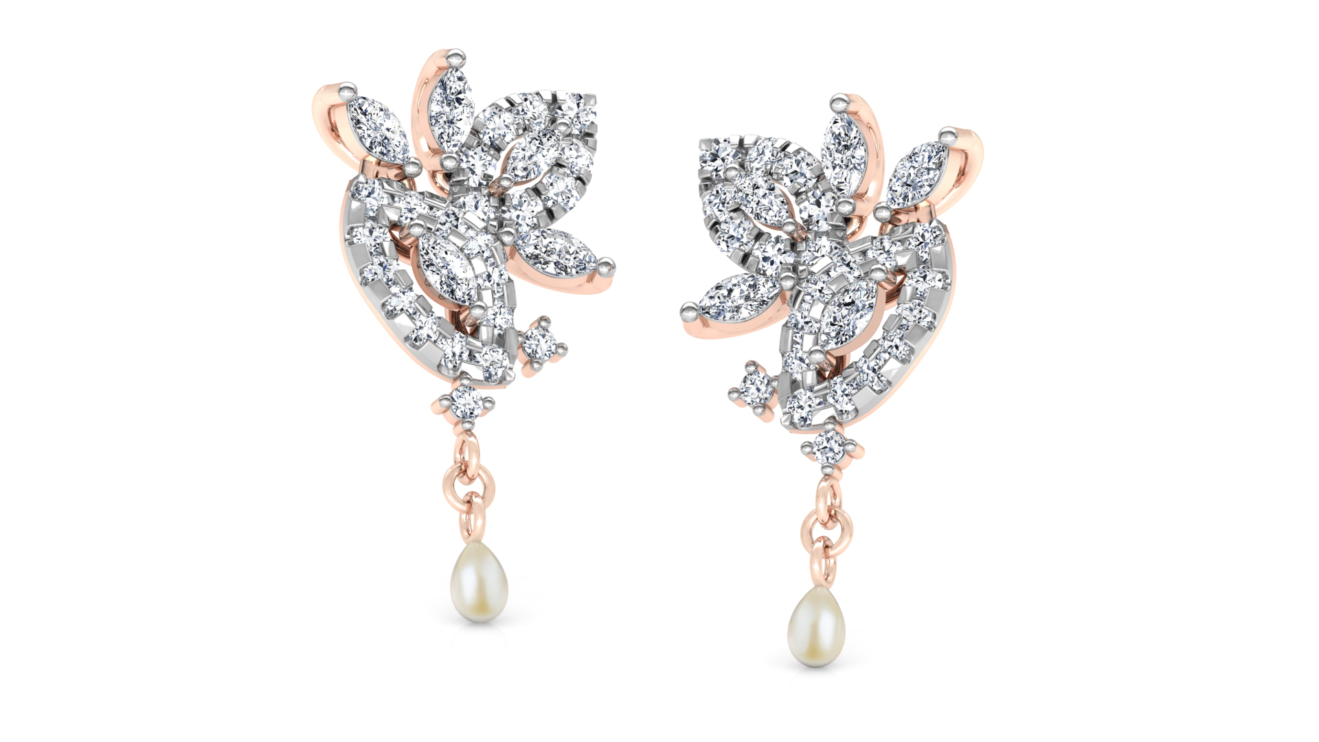 Designer Trendy Gold Diamond Earring