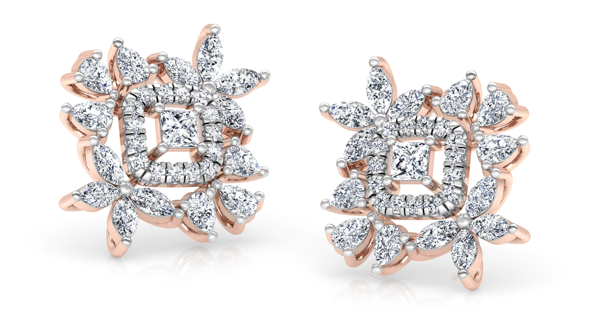 Designer Trendy Gold Diamond Earring