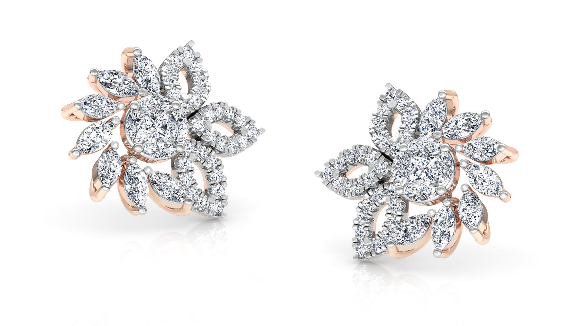 Designer Gold Trendy Diamond Earring