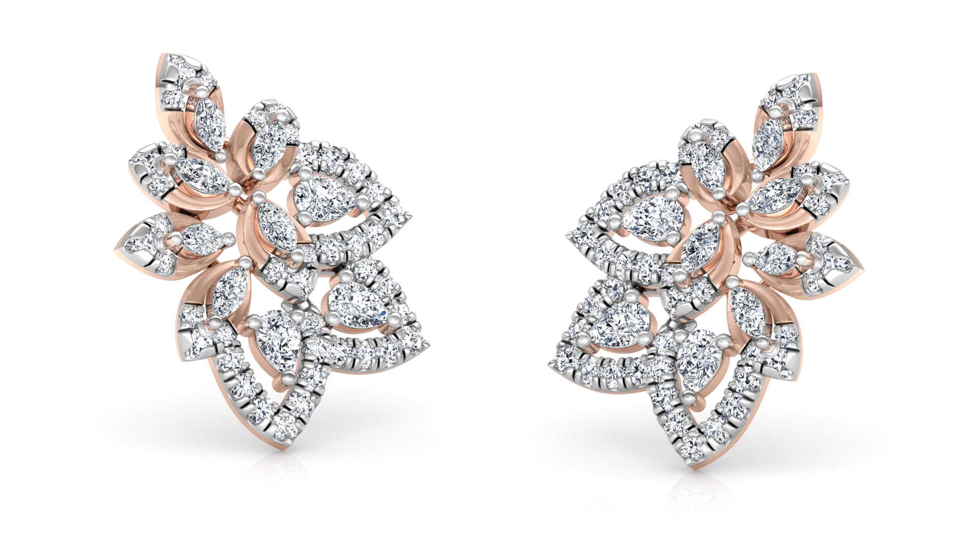 Designer Trendy Gold Diamond Earring