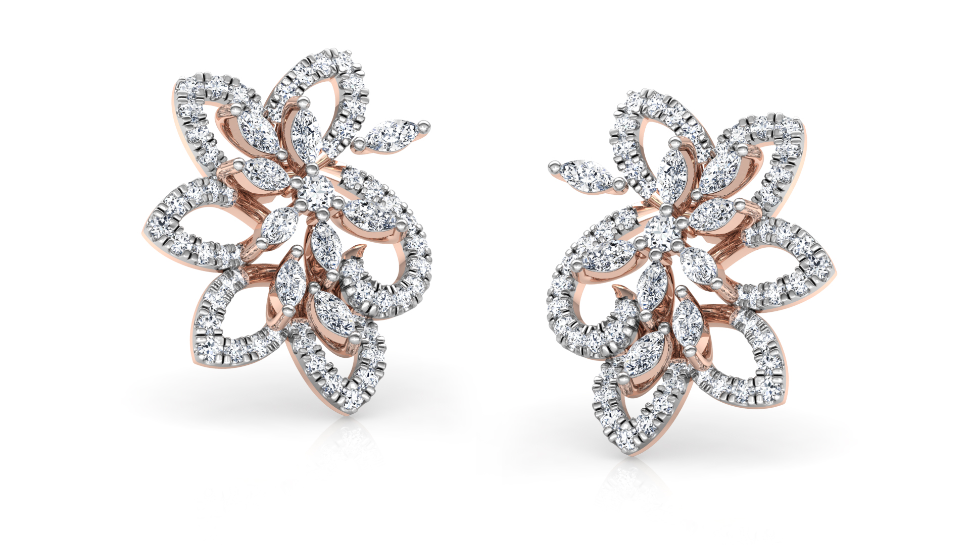 Designer Trendy Gold Diamond Earring