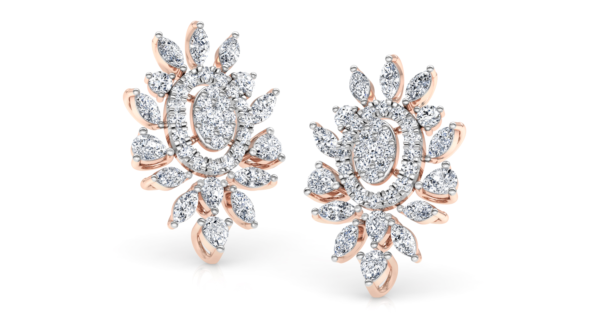 Designer Trendy Gold Diamond Earring