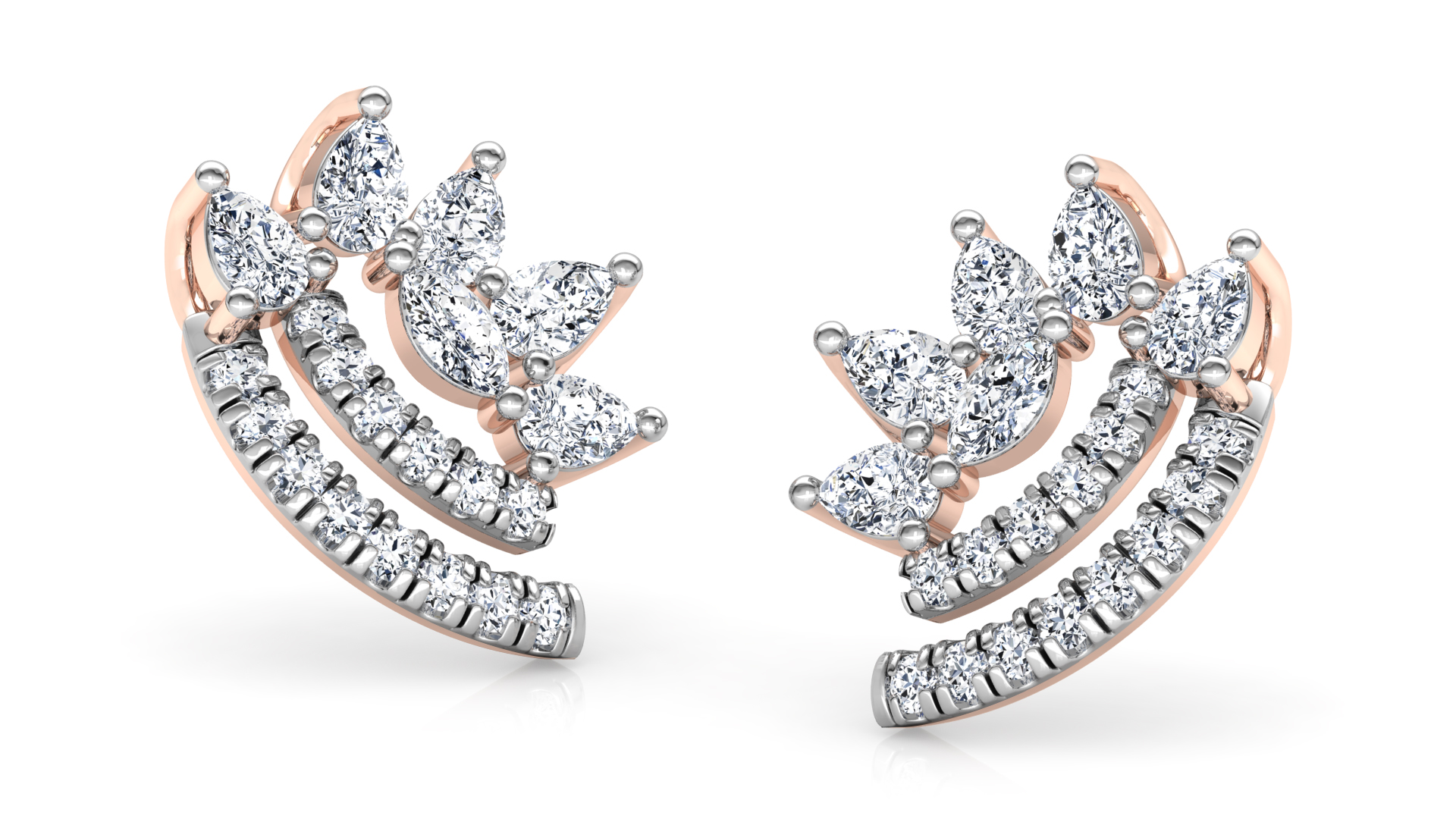 Designer Trendy Gold Diamond Earring