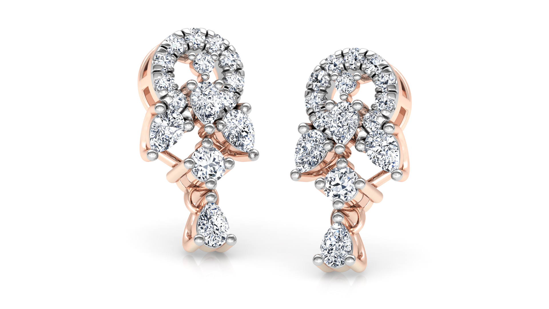 Designer Trendy Gold Diamond Earring