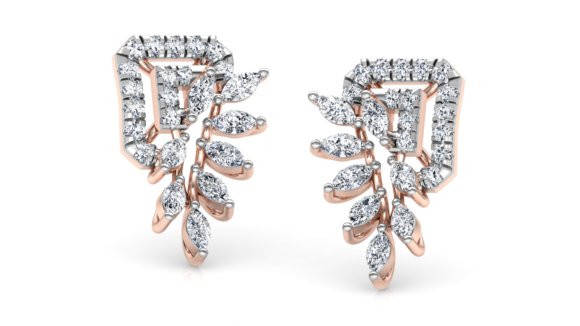 Designer Trendy Gold Diamond Earring