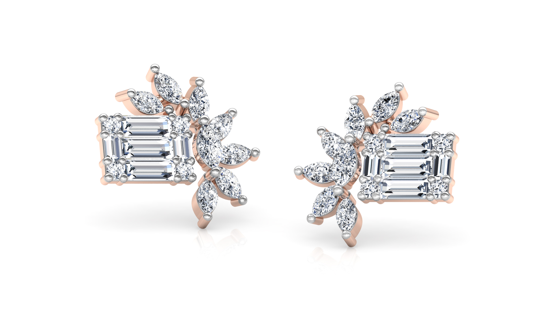 Designer Trendy Gold Diamond Earring