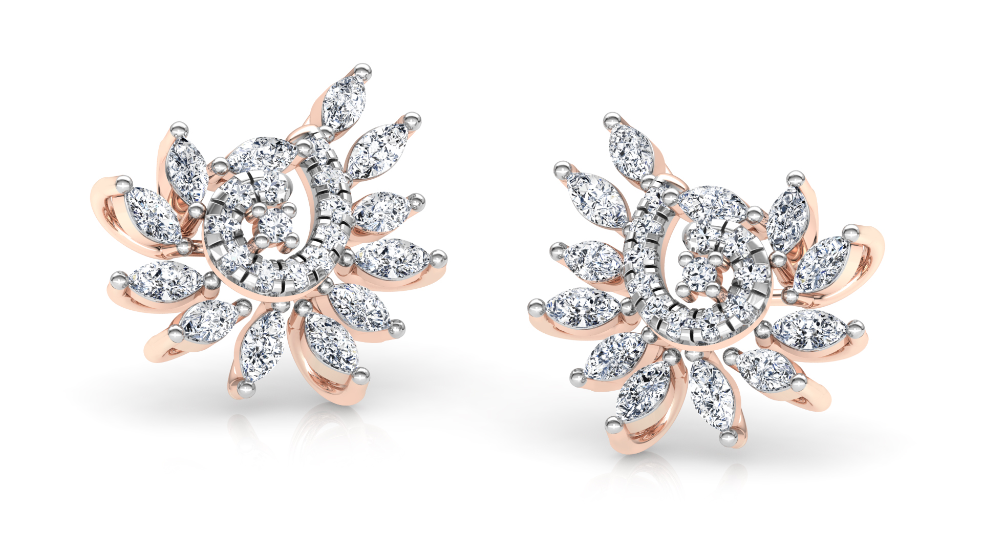 Designer Trendy Gold Diamond Earring