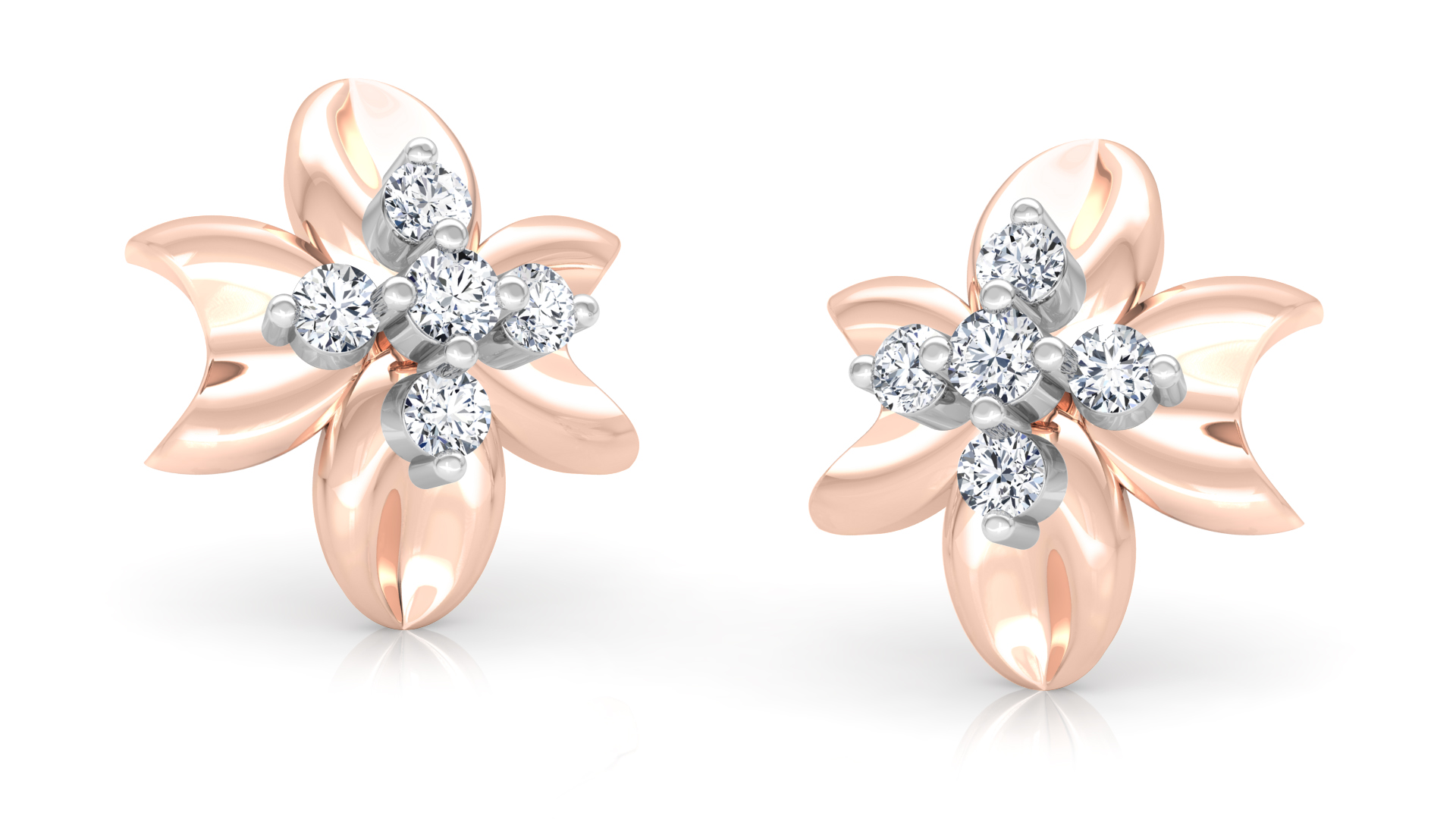 Designer Gold Trendy Diamond Earring