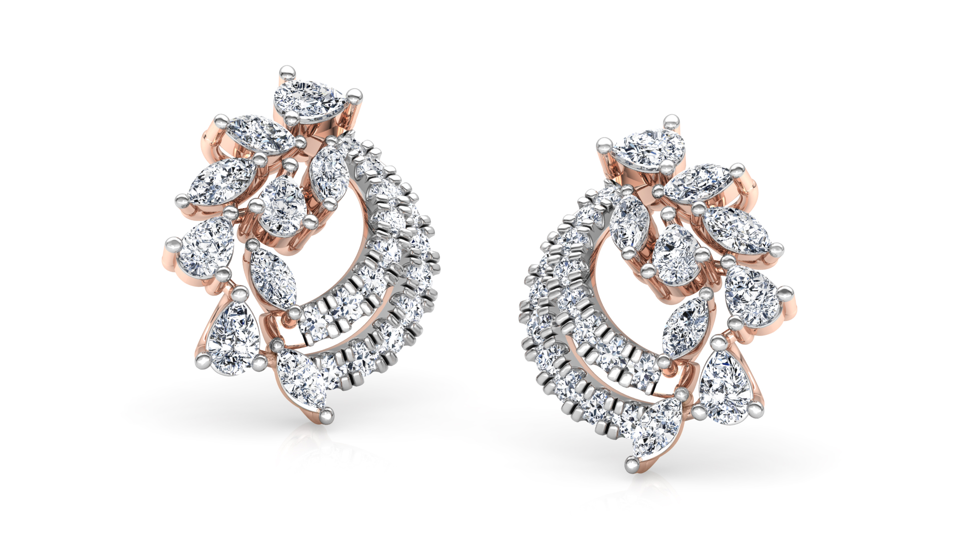 Designer Trendy Gold Diamond Earring