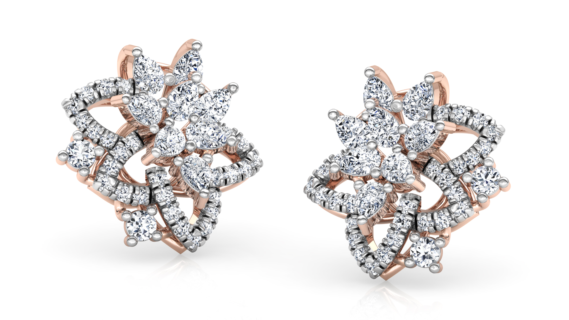 Designer Trendy Gold Diamond Earring