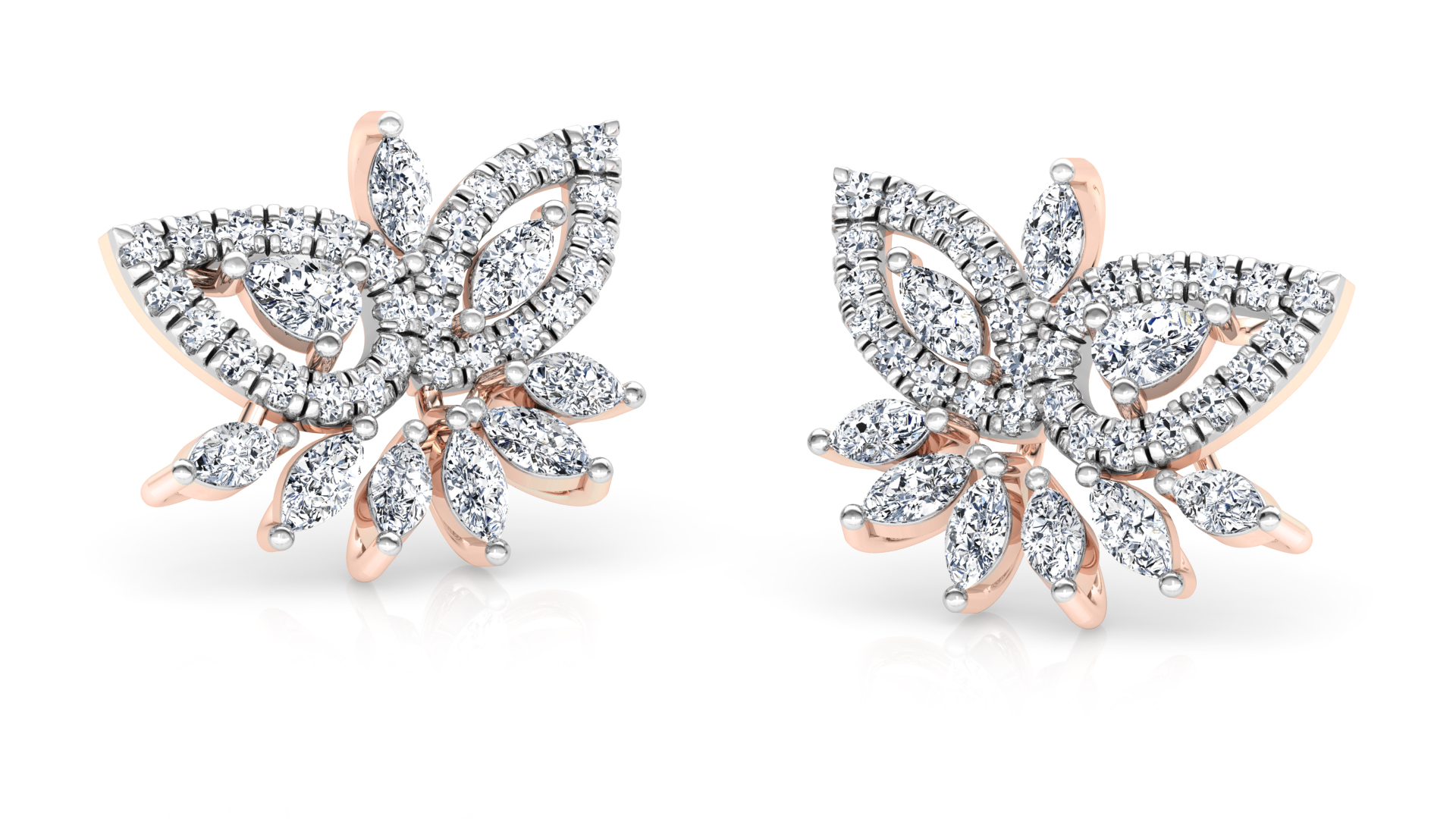 Designer Trendy Gold Diamond Earring