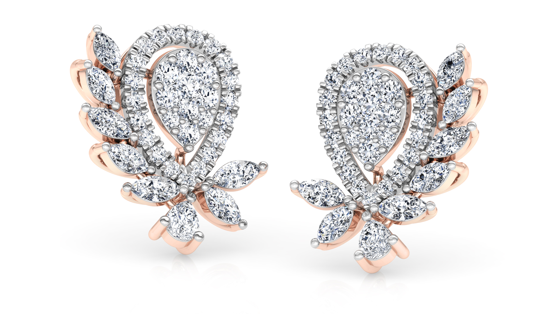 Designer Trendy Gold Diamond Earring