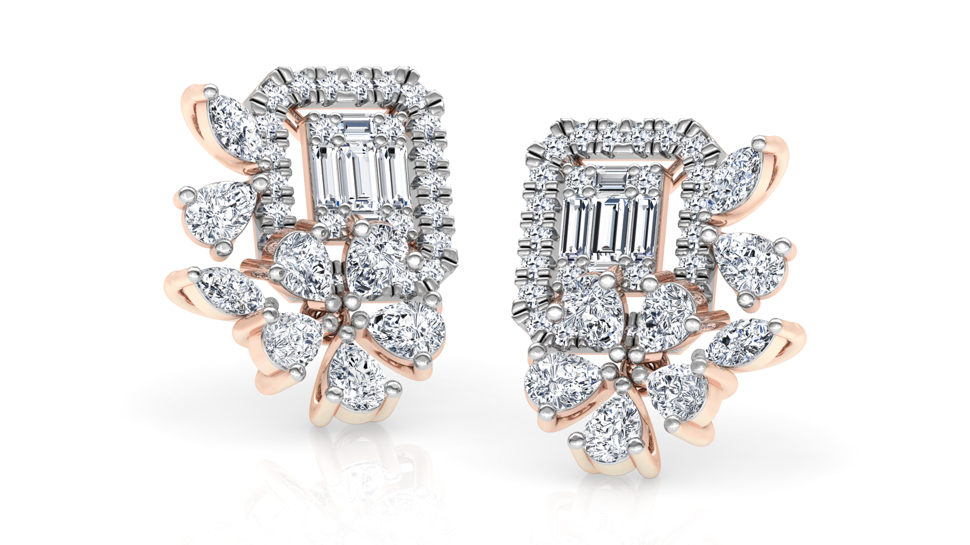 Designer Trendy Gold Diamond Earring