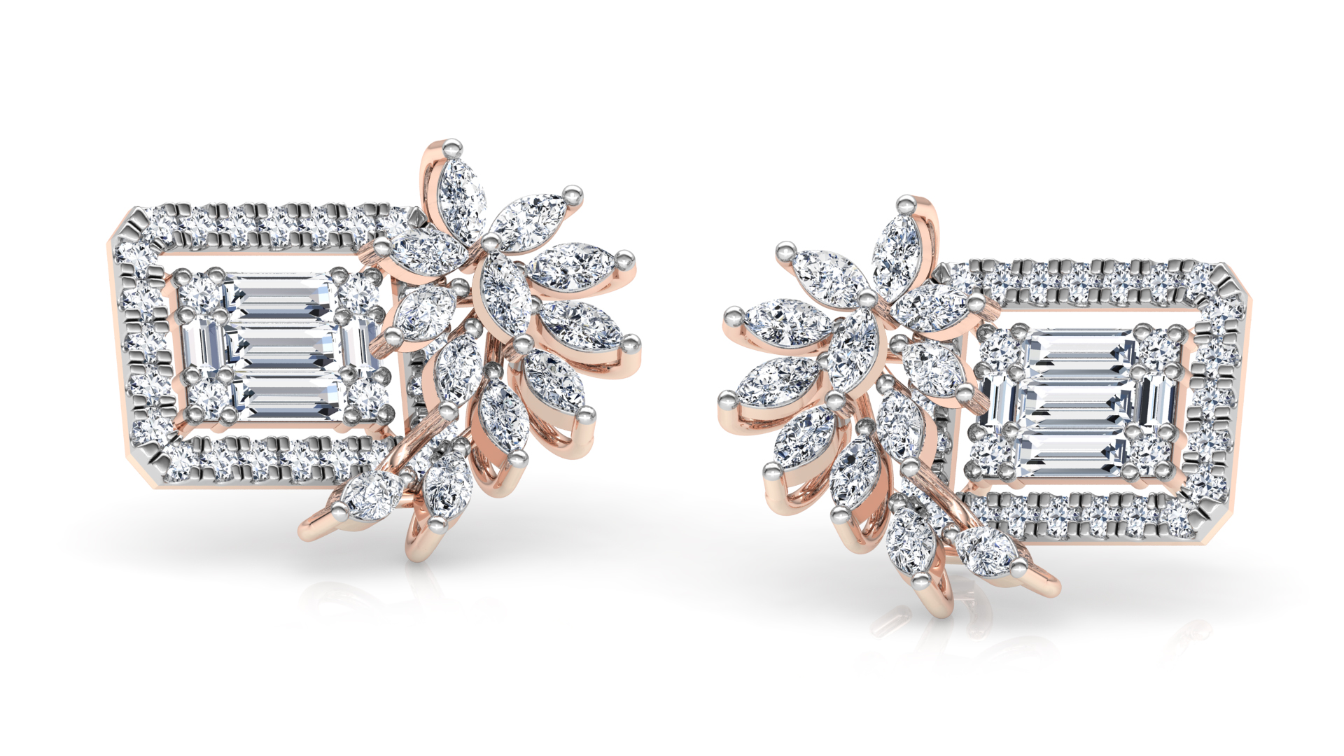 Designer Trendy Gold Diamond Earring