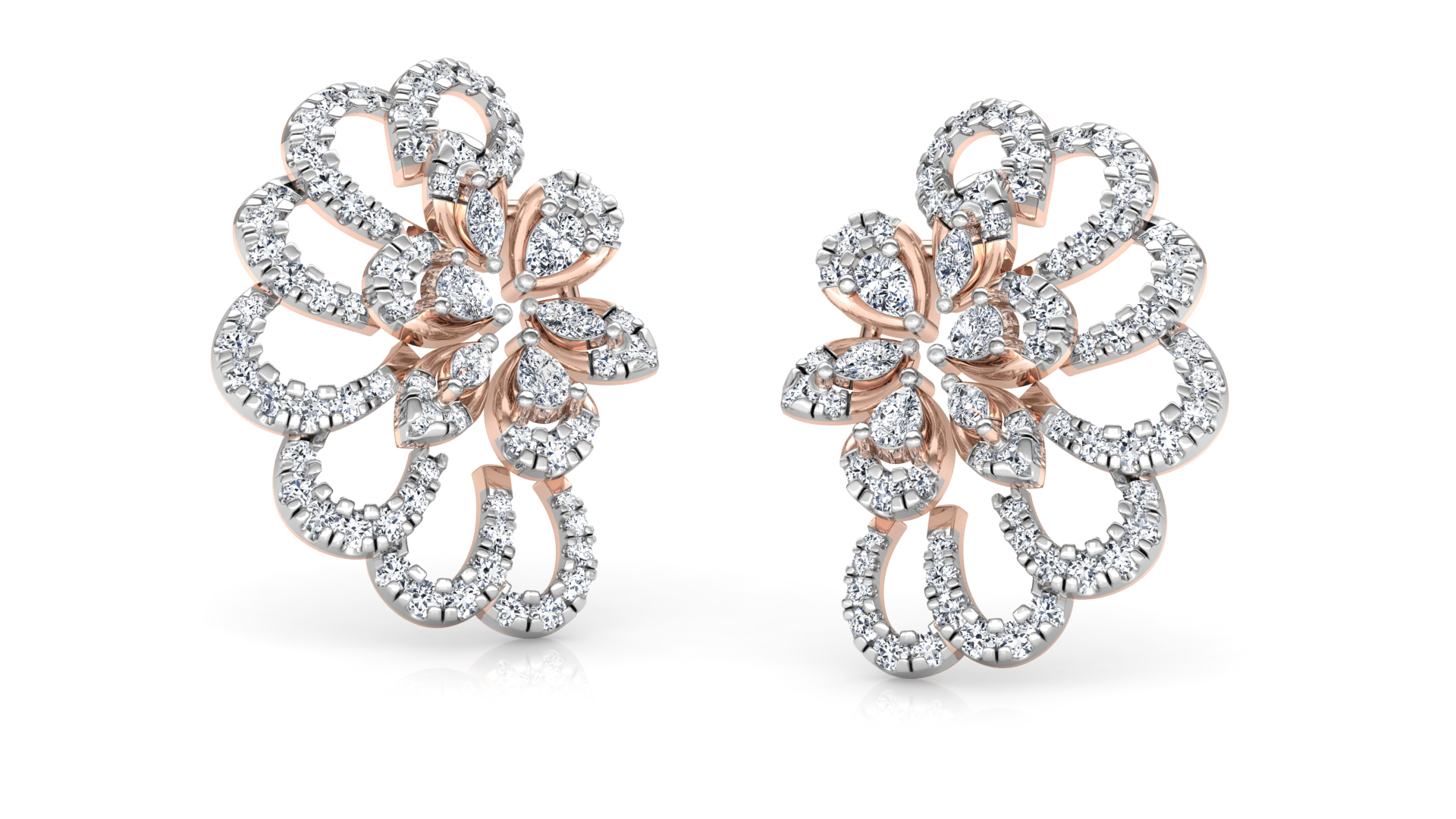 Designer Trendy Gold Diamond Earring