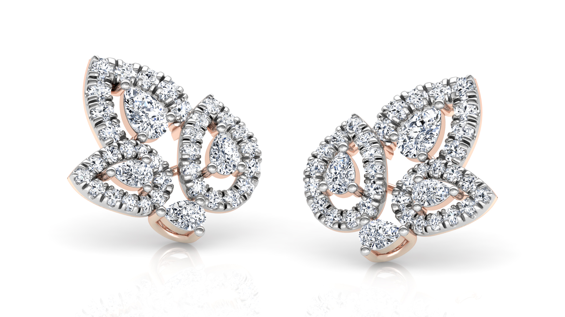 Designer Trendy Gold Diamond Earring