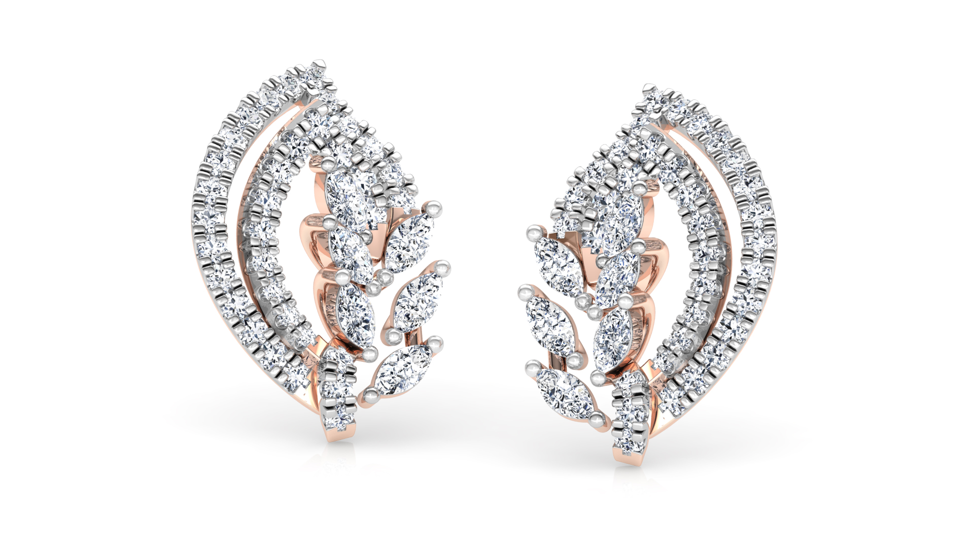 Designer Trendy Gold Diamond Earring