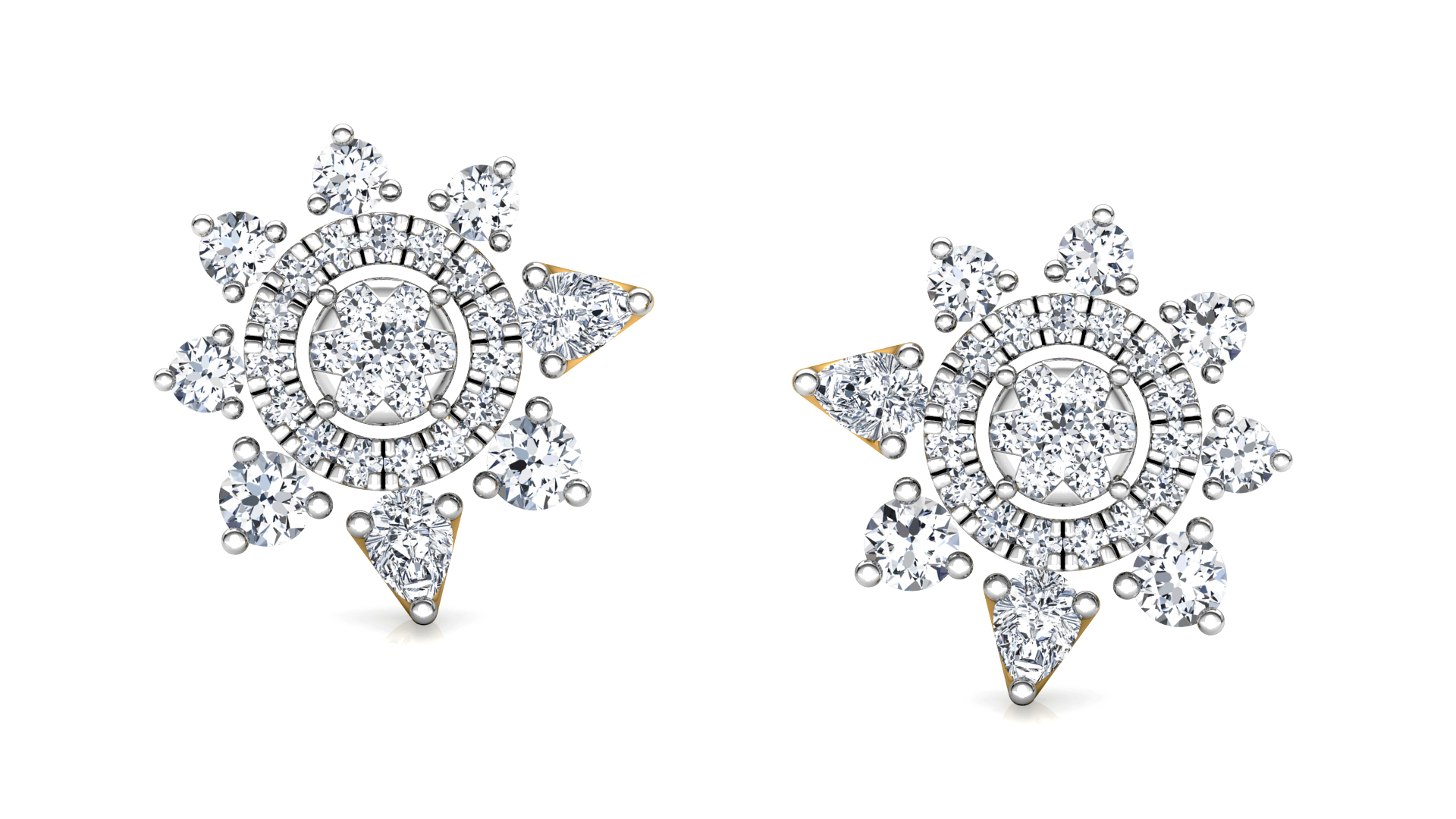 Designer Trendy Gold Diamond Earring