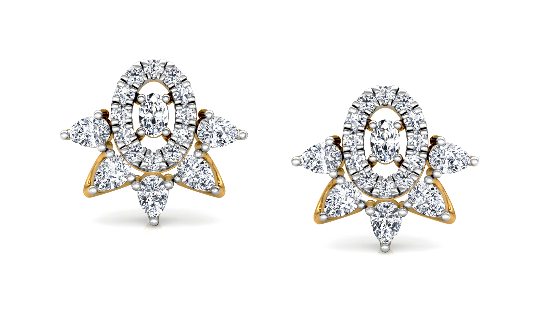 Designer Gold Stylish Diamond Earring