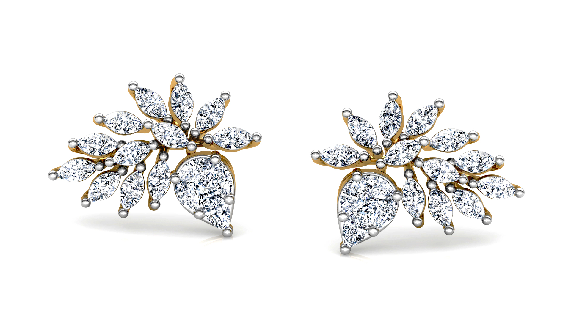 Designer Trendy Gold Diamond Earring