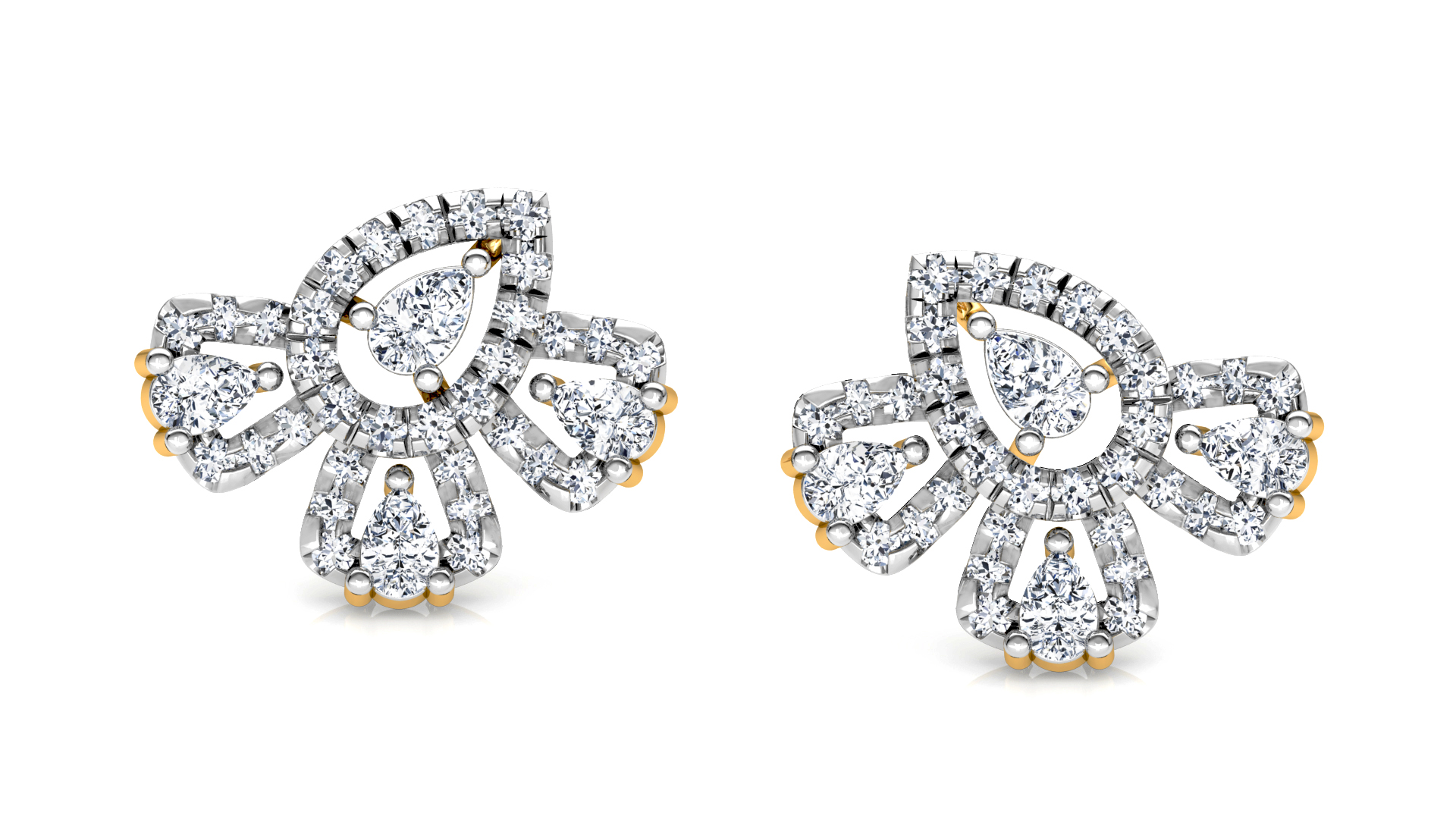 Designer Trendy Gold Diamond Earring