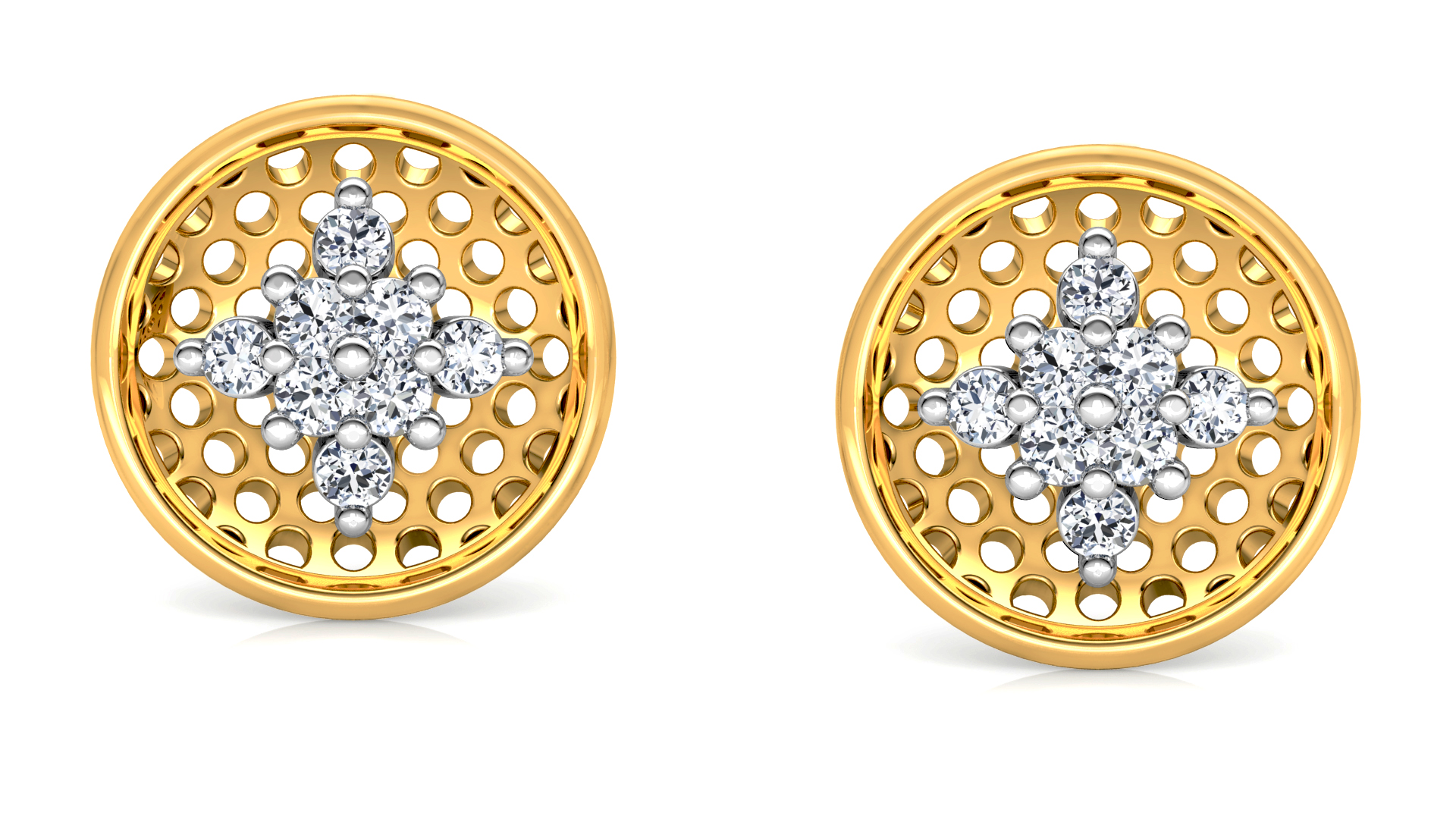 Designer Gold Trendy Diamond Earring