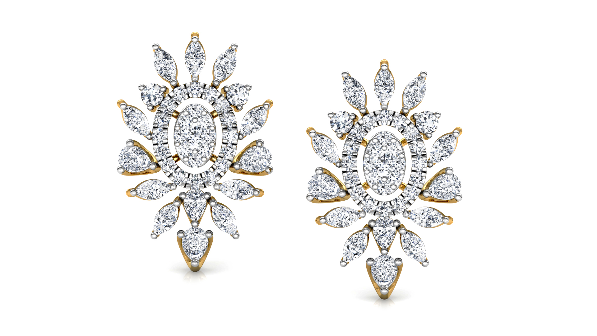 Designer Trendy Gold Diamond Earring