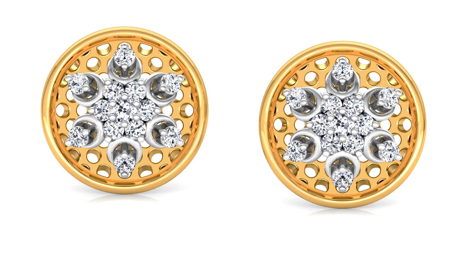 Designer Gold Trendy Diamond Earring