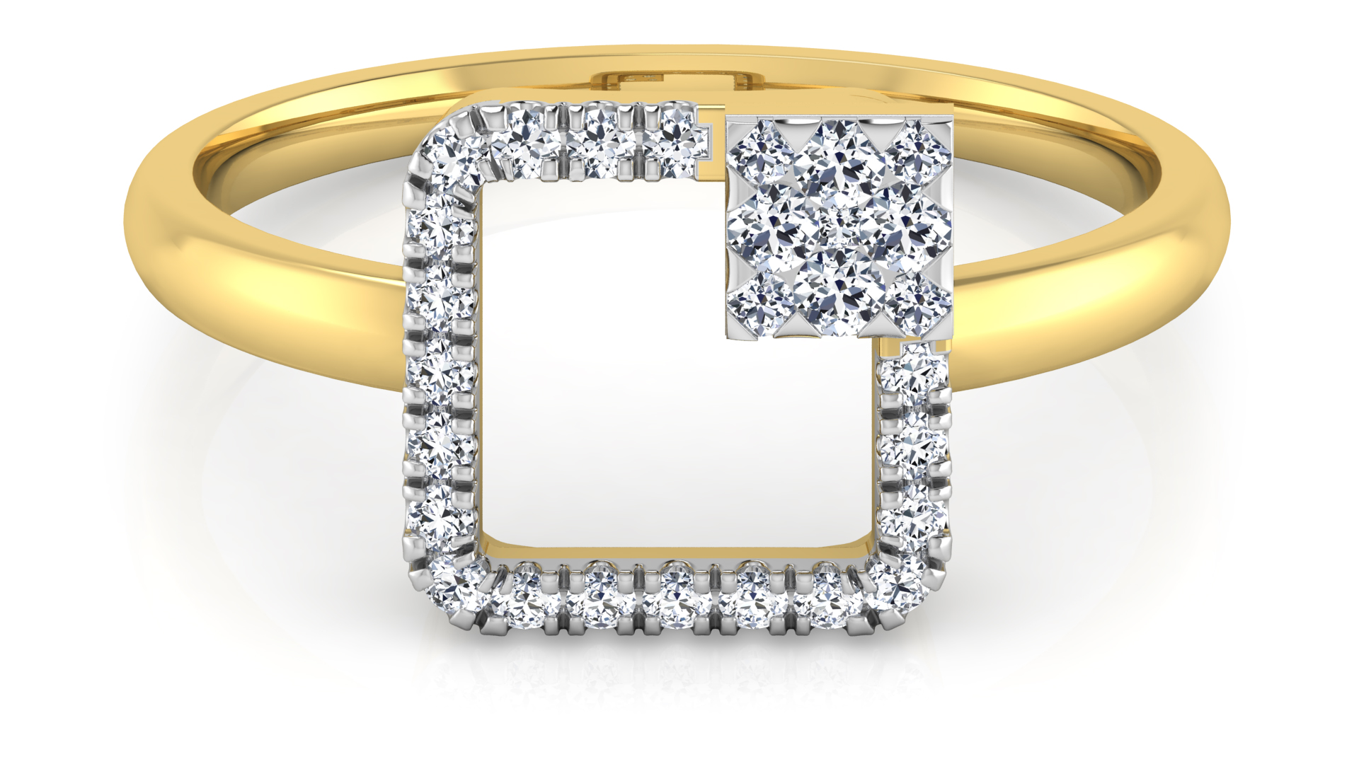 Designer Stylish 18 K Gold Diamond Ring for Women and Girls