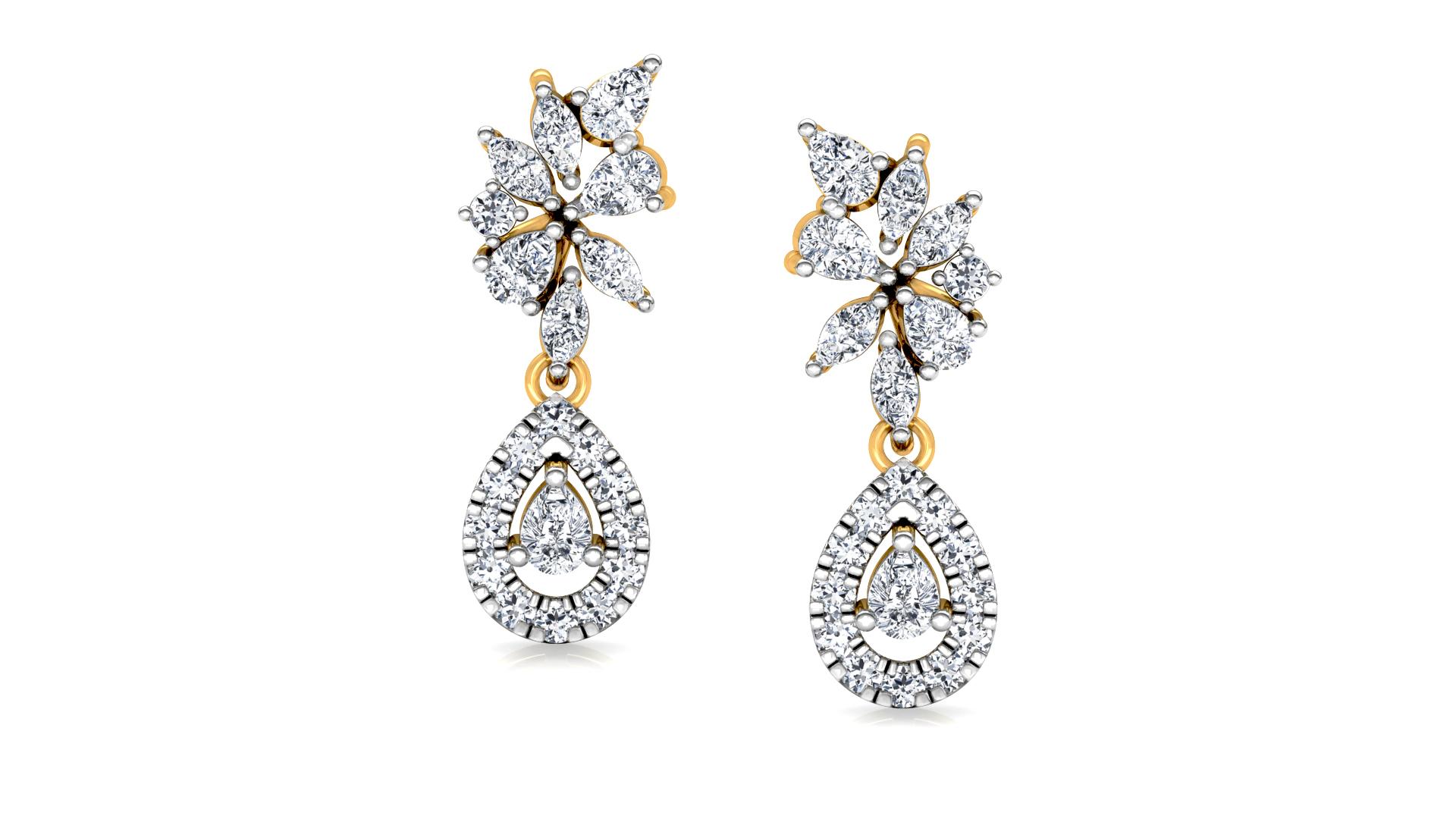 Designer Gold Trendy Jhumka Style Diamond Earring