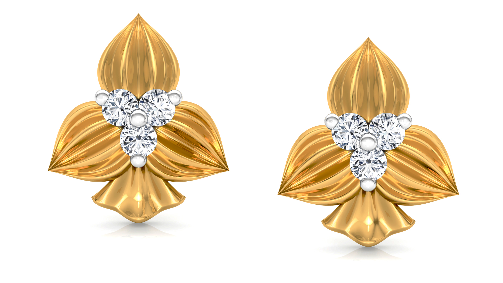 Designer Gold Trendy Diamond Earring