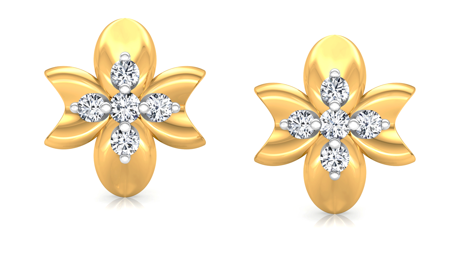Designer Gold Trendy Diamond Earring