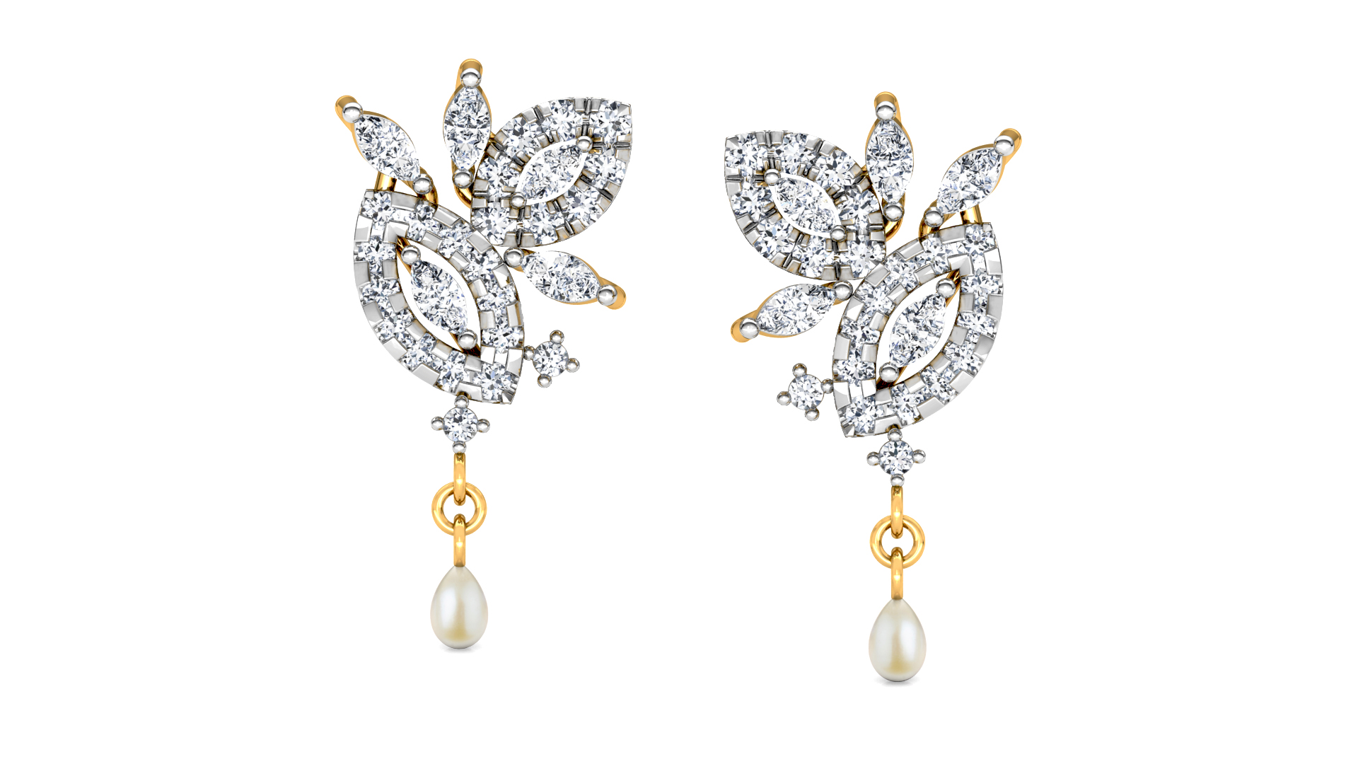 Designer Trendy Gold Diamond Earring