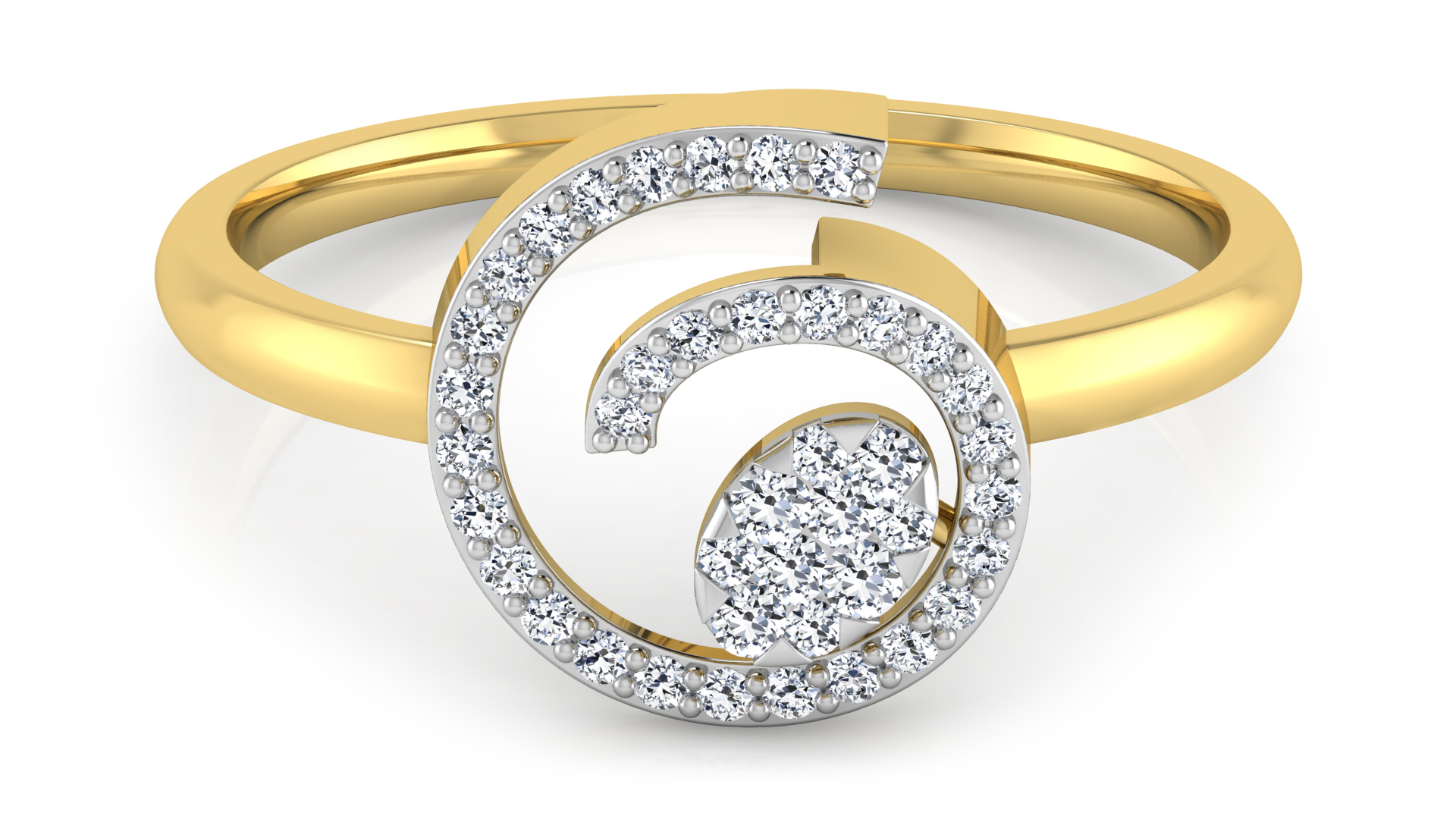 Designer Stylish 18 K Gold Diamond Ring for Women and Girls