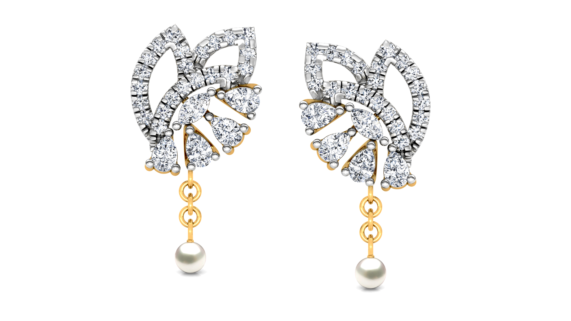 Designer Trendy Gold Diamond Earring