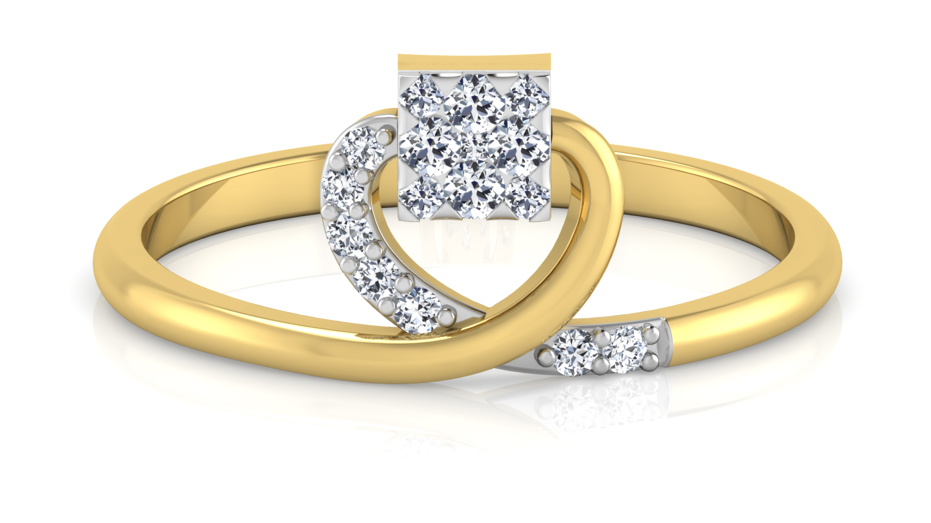 Designer Stylish 18 K Gold Diamond Ring for Women and Girls