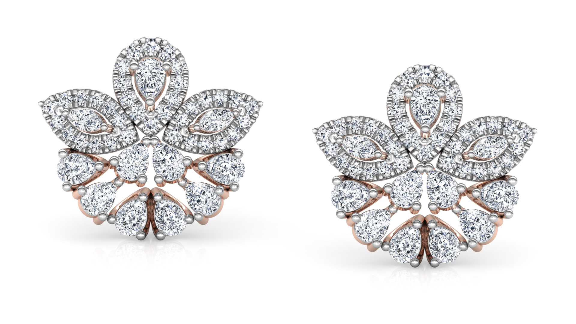 Designer Gold Trendy Diamond Earring