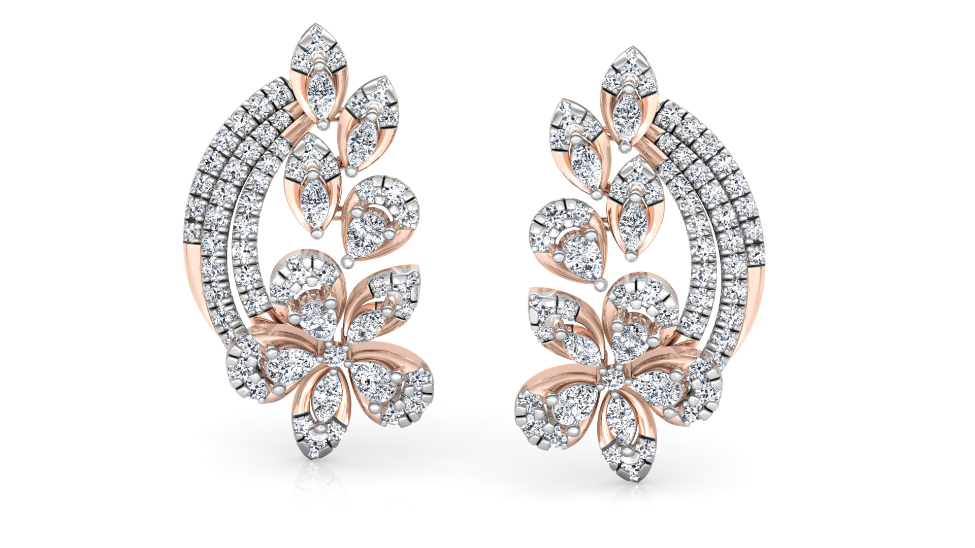 Designer Trendy Gold Diamond Earring