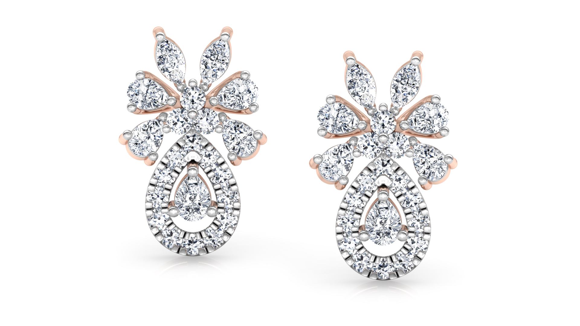 Designer Trendy Gold Diamond Earring