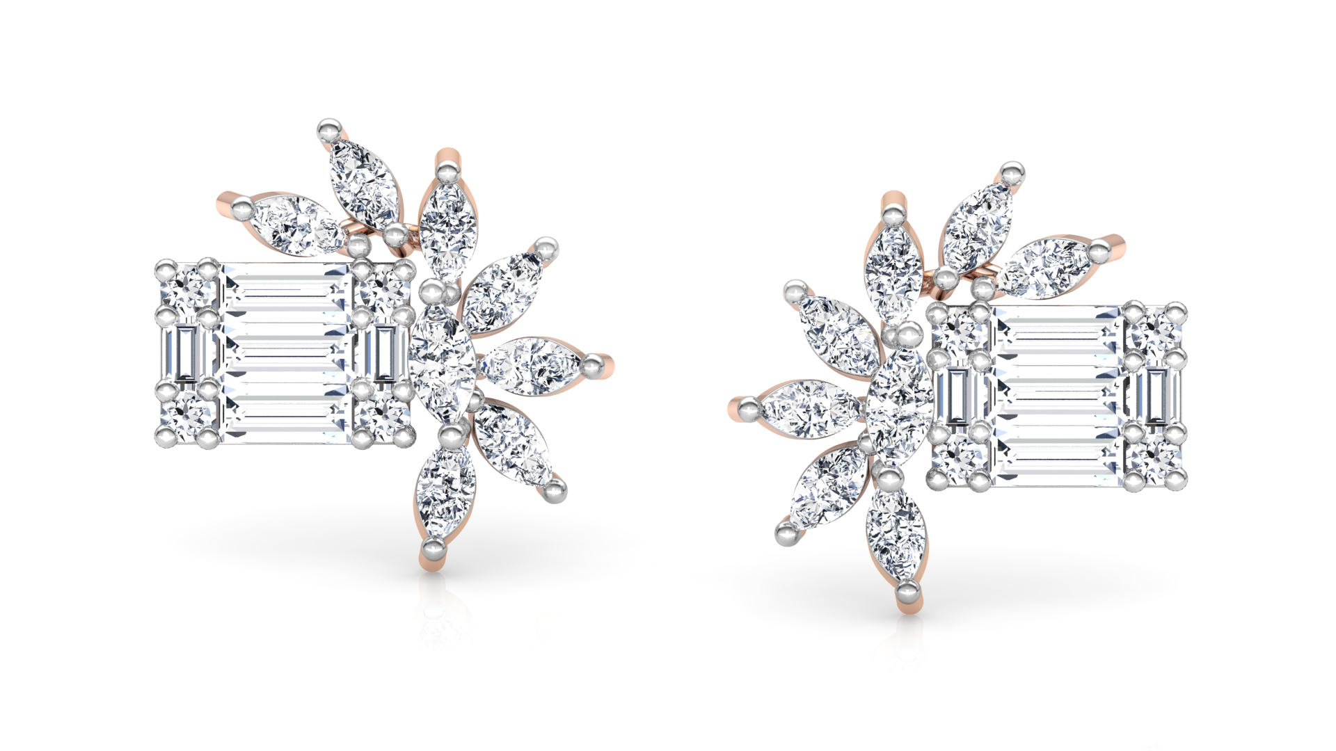 Designer Trendy Gold Diamond Earring