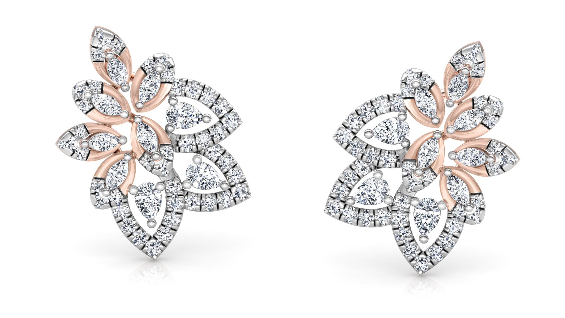 Designer Trendy Gold Diamond Earring