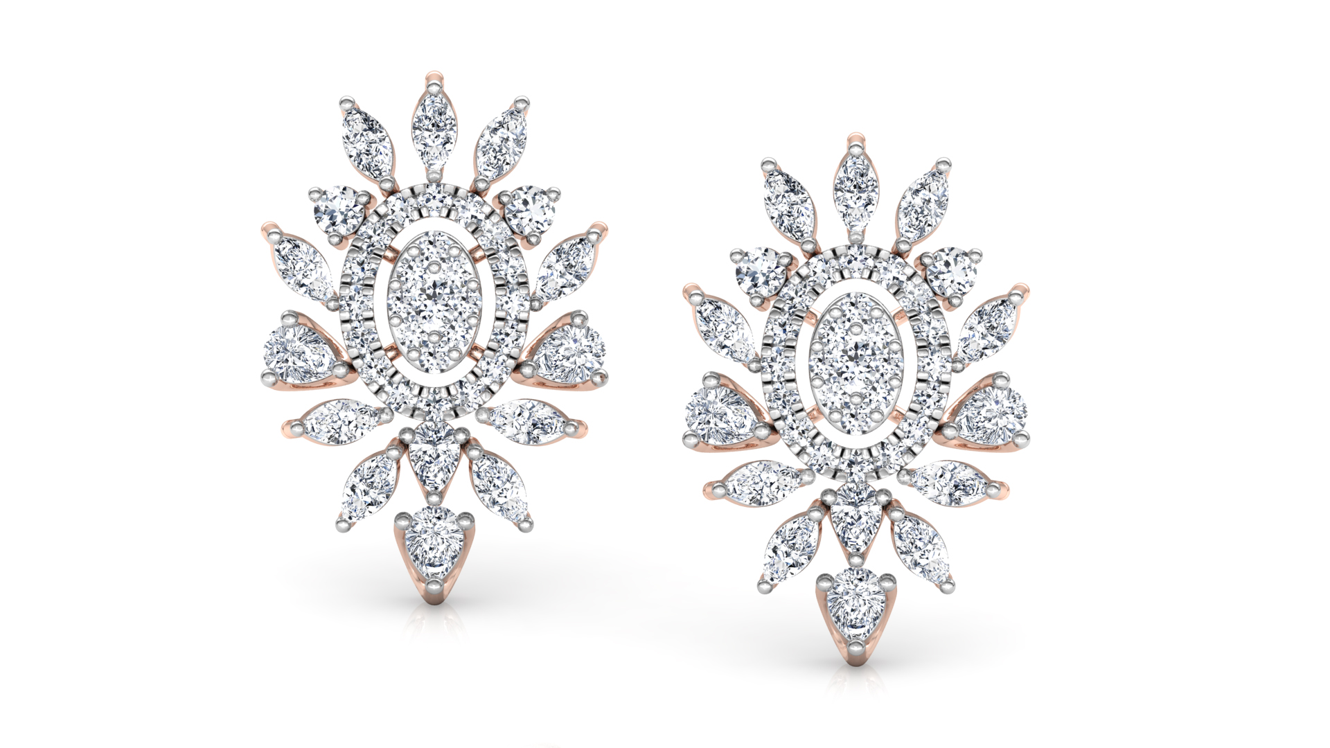 Designer Trendy Gold Diamond Earring