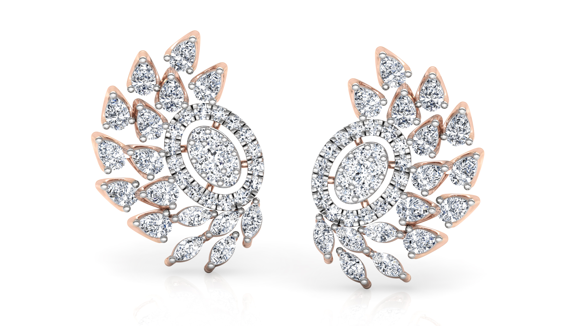 Designer Trendy Gold Diamond Earring