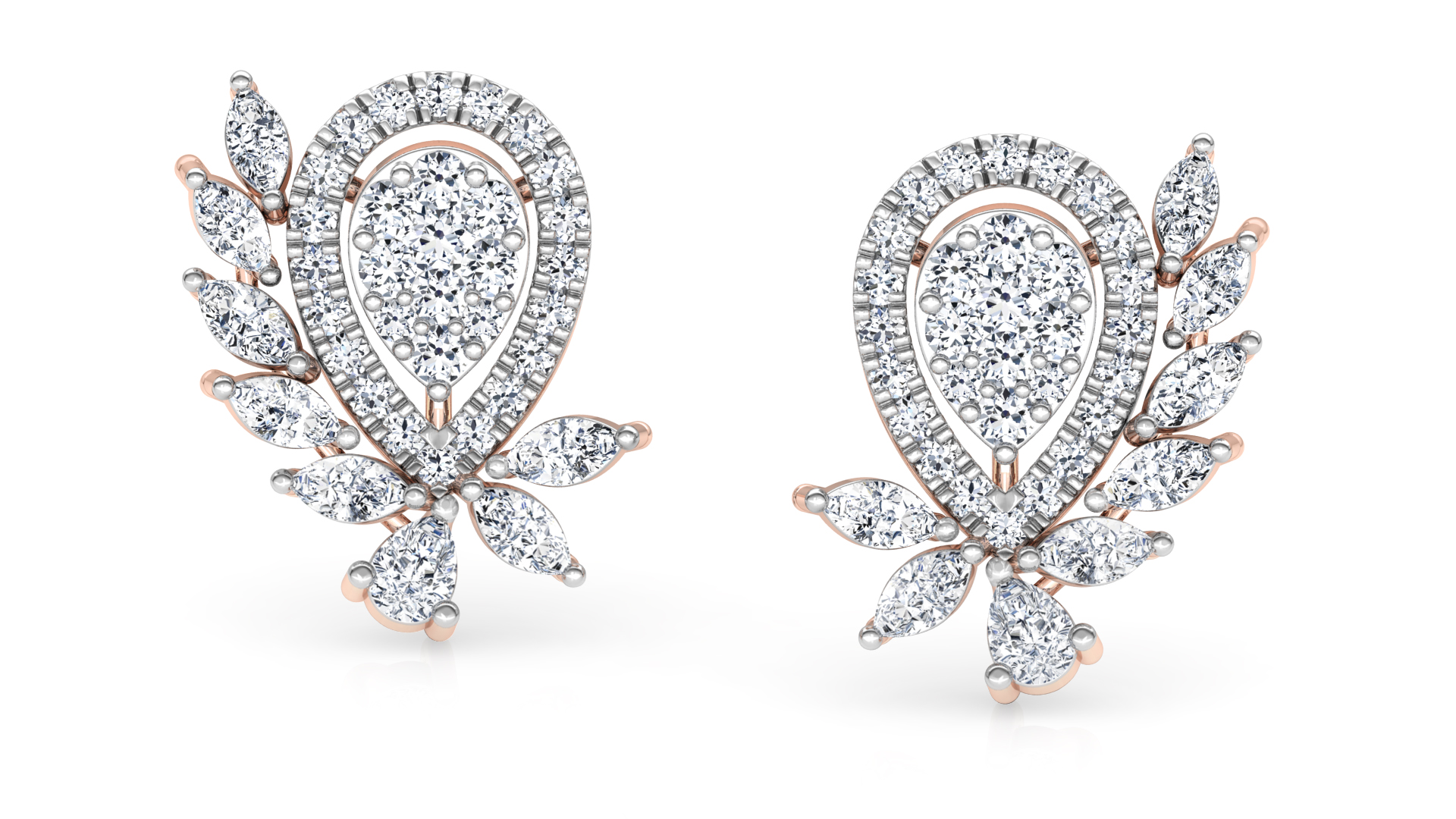 Designer Trendy Gold Diamond Earring
