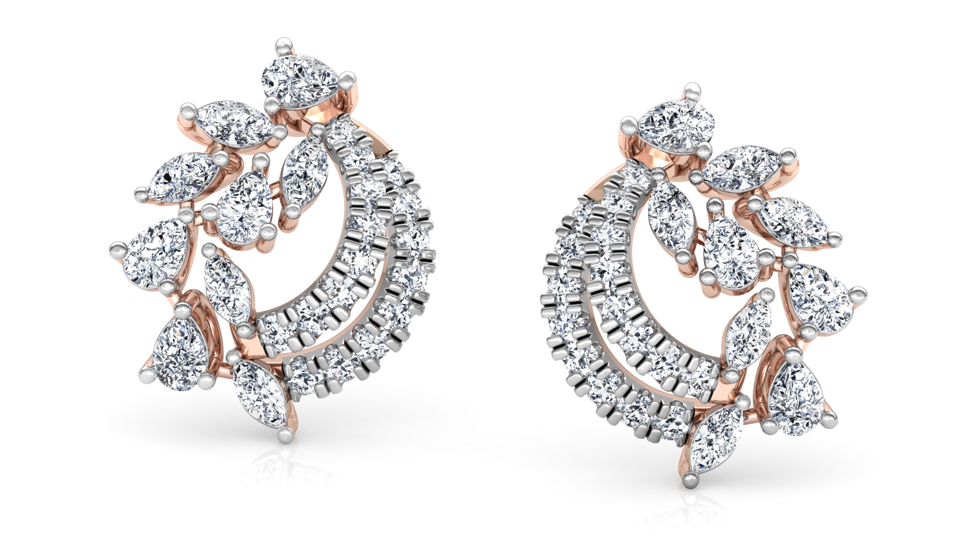 Designer Trendy Gold Diamond Earring