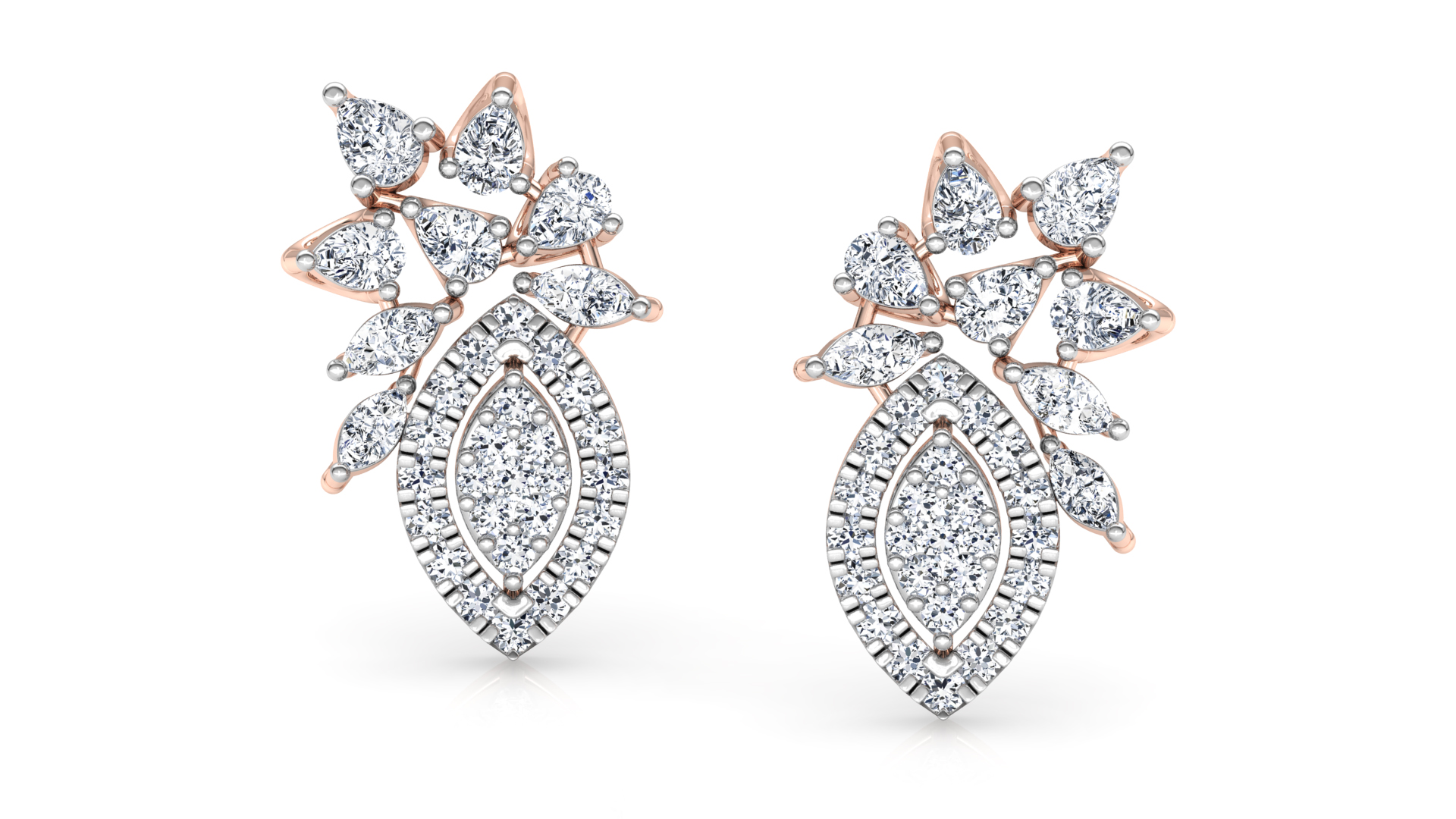 Designer Trendy Gold Diamond Earring