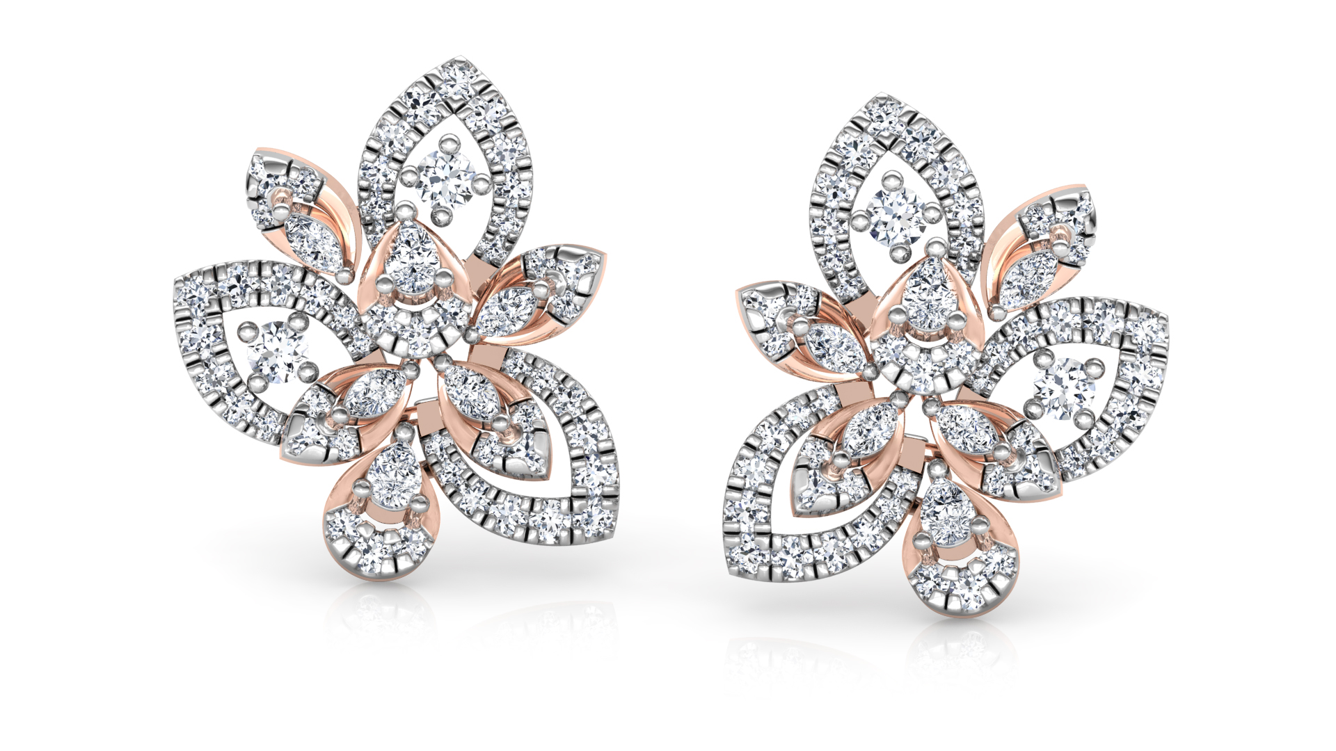 Designer Trendy Gold Diamond Earring