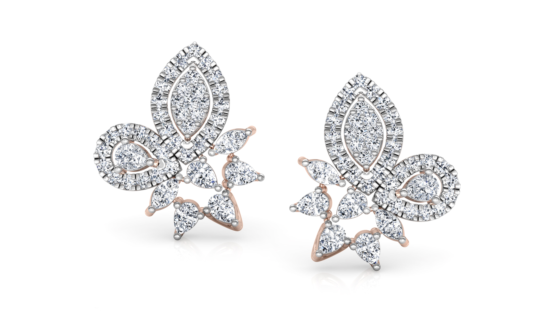 Designer Trendy Gold Diamond Earring