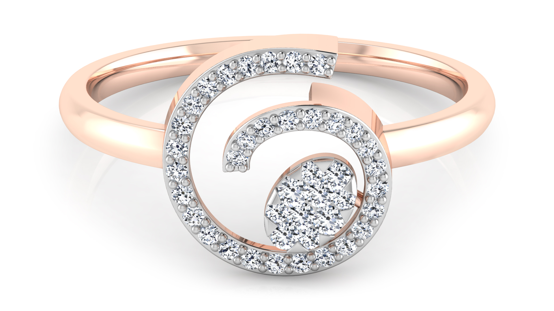 Designer Stylish 18 K Gold Diamond Ring for Women and Girls